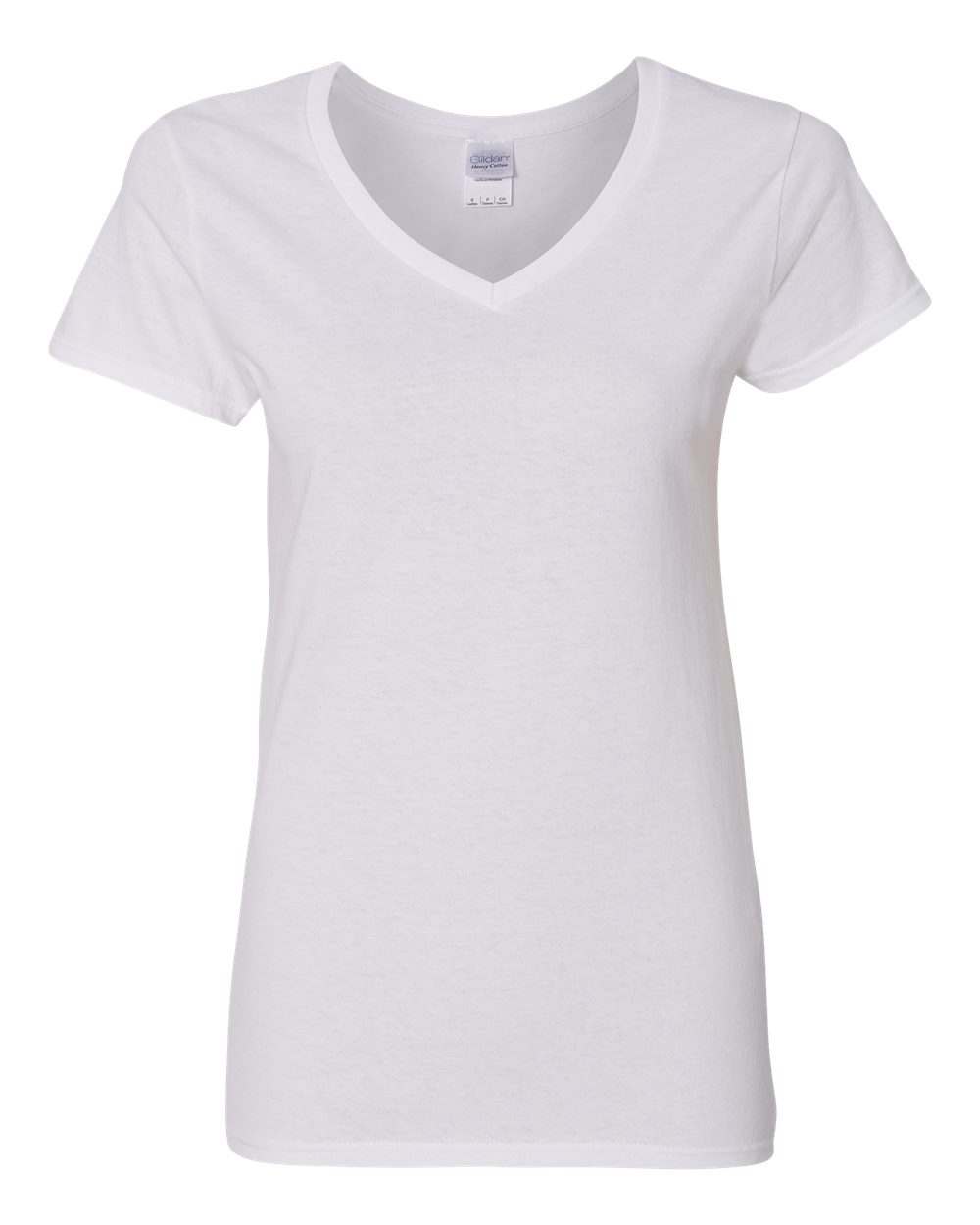 Gildan 5V00L Women's Heavy Cotton™ V-Neck T-Shirt in White