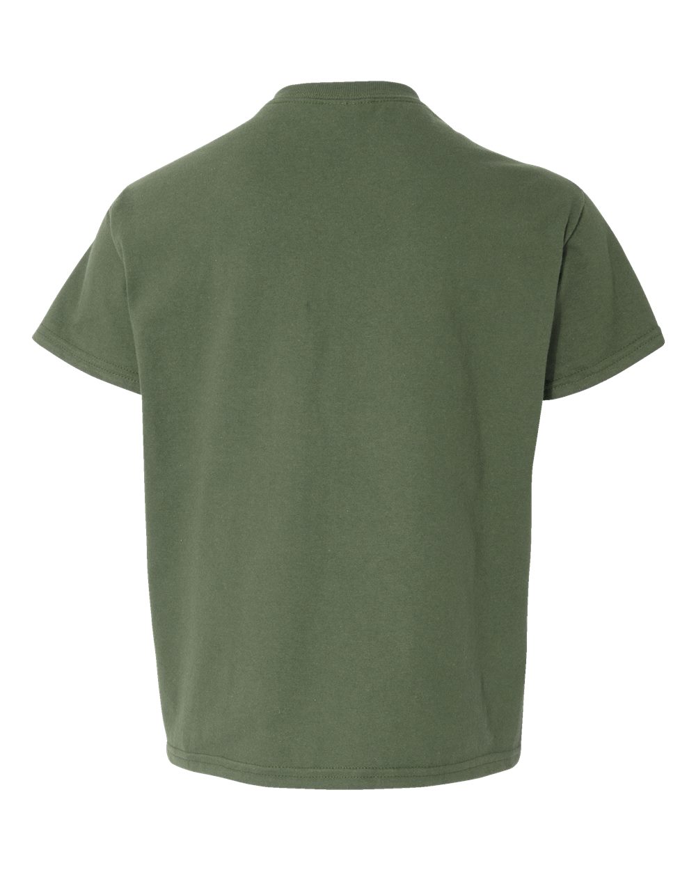 Gildan 64000B Youth Softstyle® T-Shirt in Military Green, back