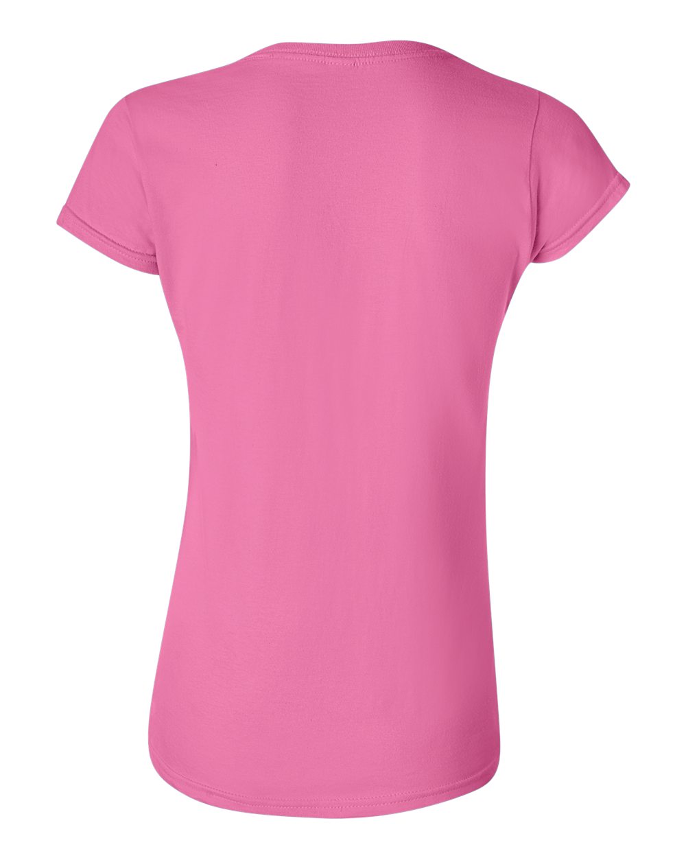 Gildan 64000L Women's Softstyle® T-Shirt in Azalea, back