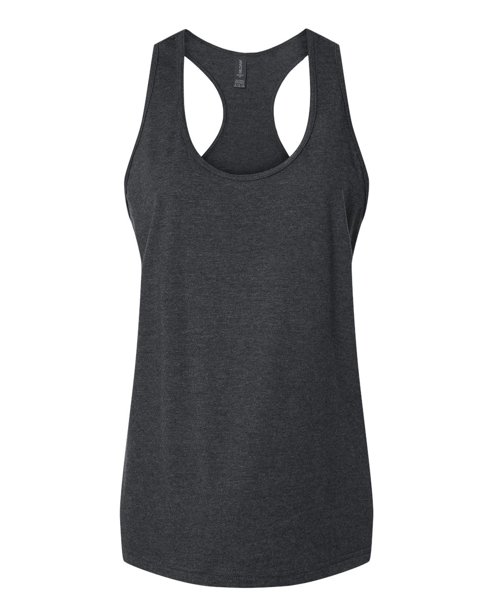 Gildan 64220LCVC Women's Softstyle® CVC Racerback Tank Top in Pitch Black Mist