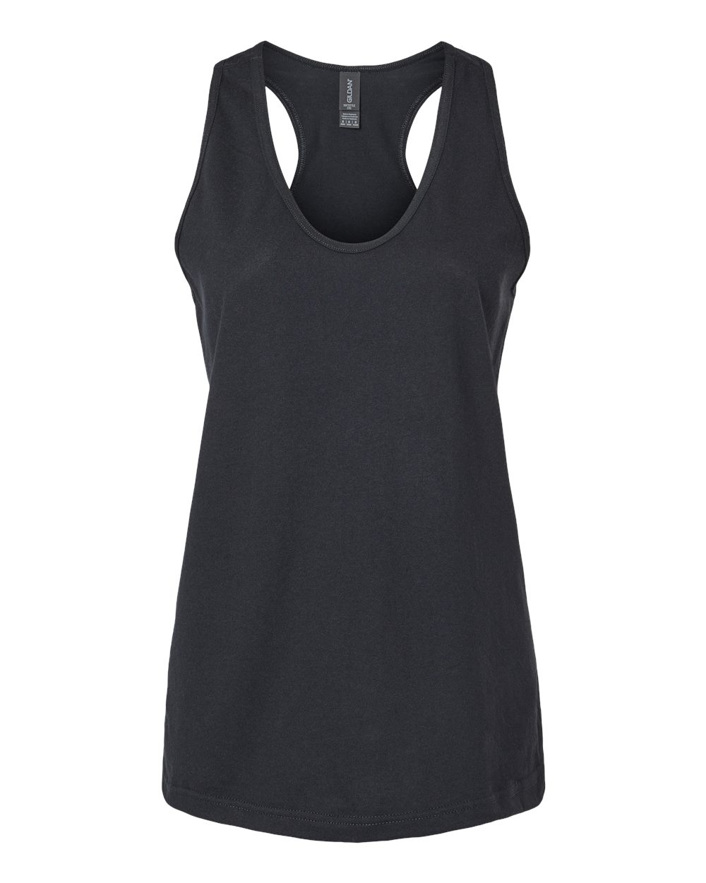 Gildan 64220LCVC Women's Softstyle® CVC Racerback Tank Top in Pitch Black