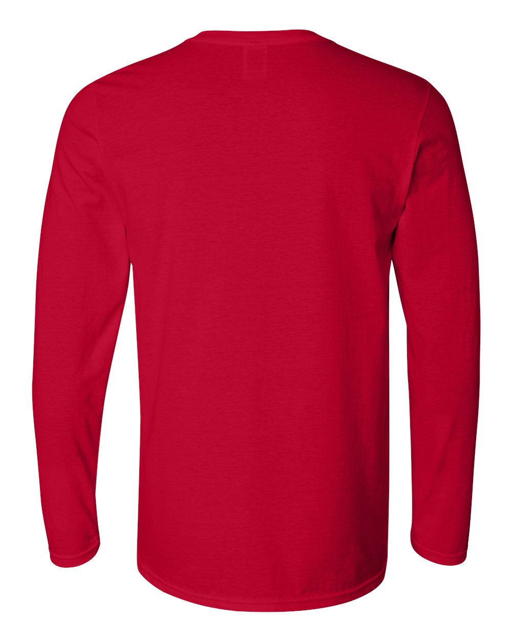 Gildan 64400 Unisex Softstyle® Long Sleeve T-Shirt in Cherry Red, back