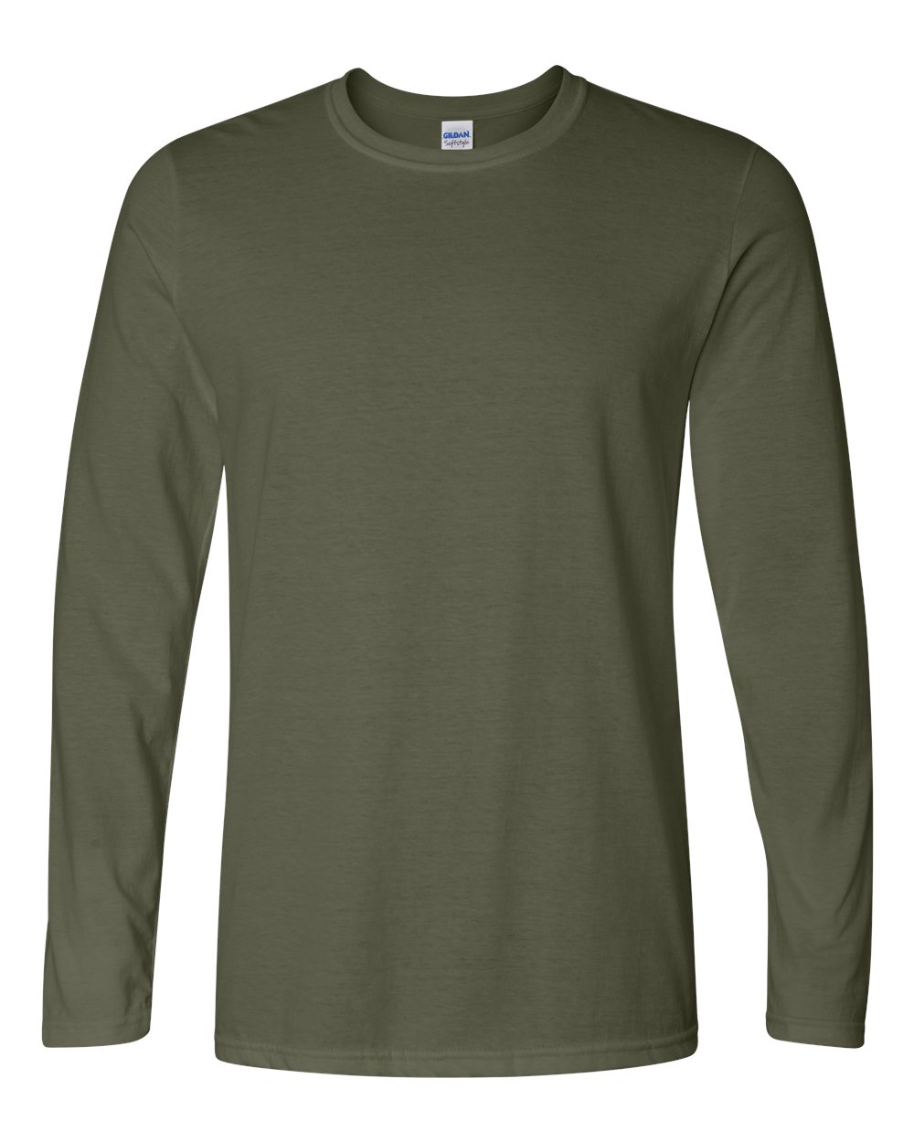 Gildan 64400 Unisex Softstyle® Long Sleeve T-Shirt in Military Green