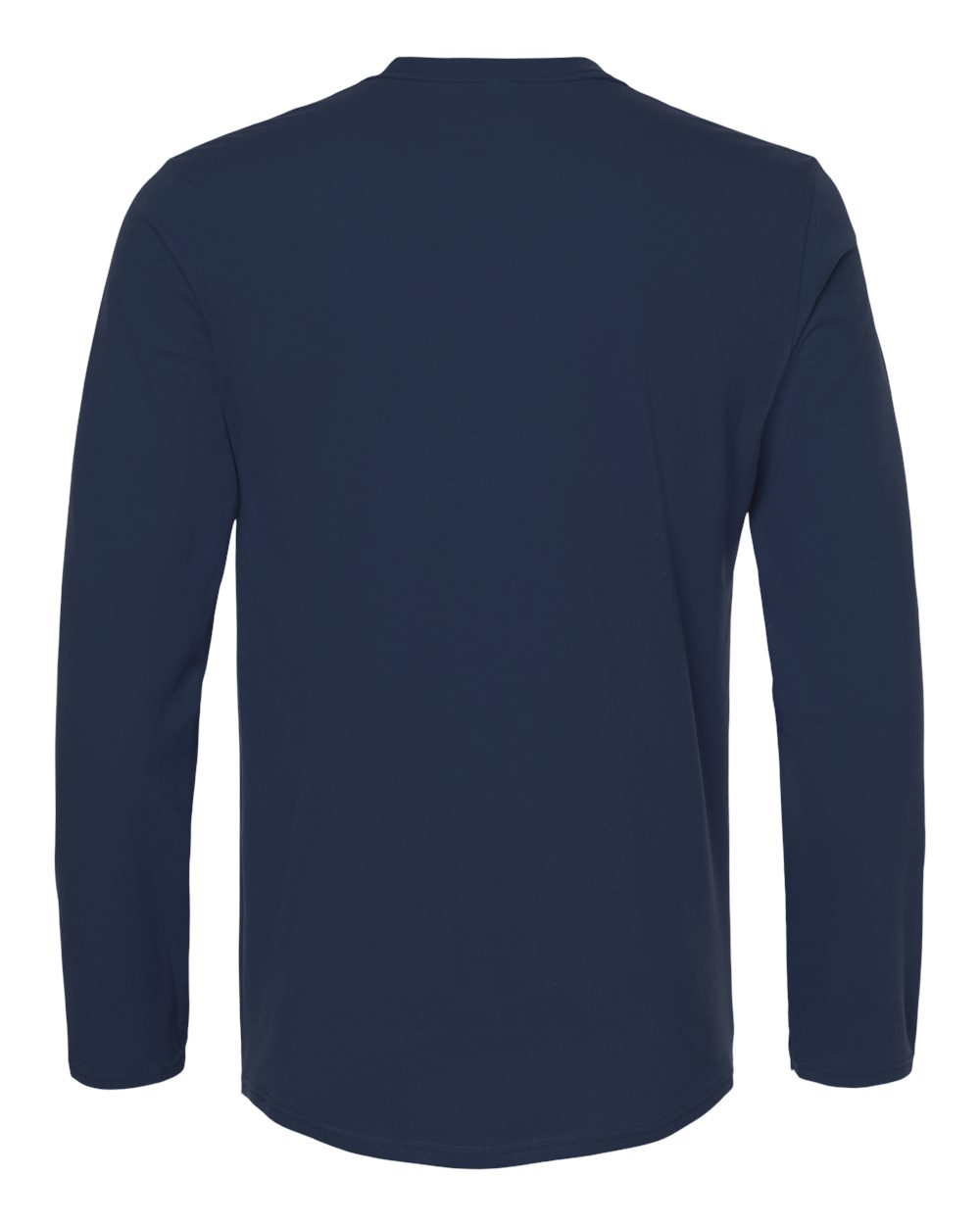 Gildan 64400 Unisex Softstyle® Long Sleeve T-Shirt in Navy, back