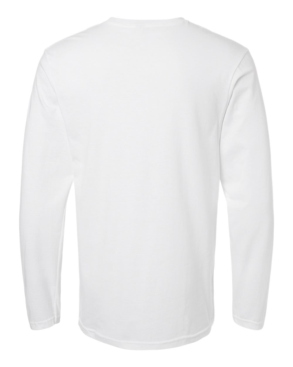 Gildan 64400 Unisex Softstyle® Long Sleeve T-Shirt in White, back