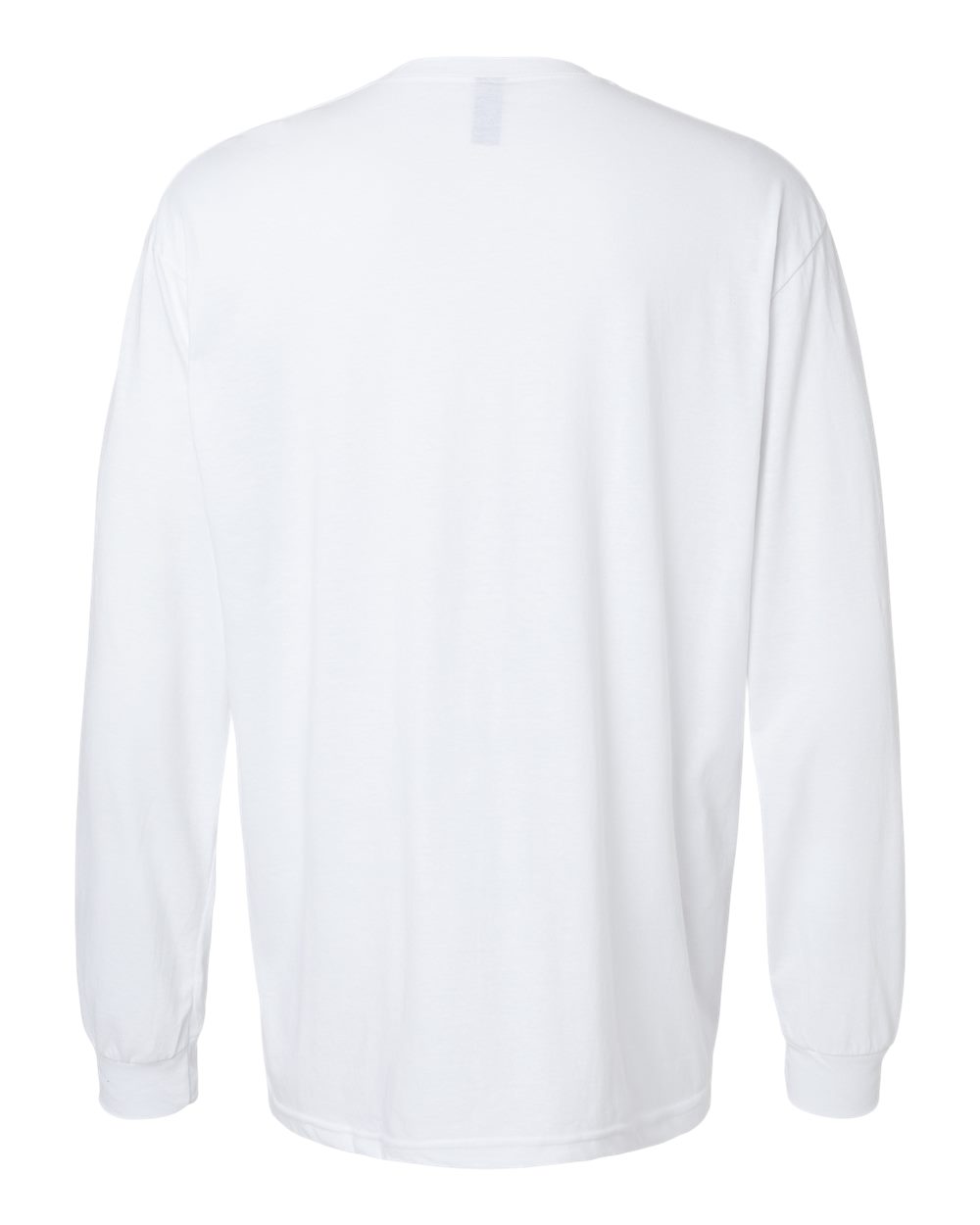 Gildan 64440CVC Unisex Softstyle® CVC Long Sleeve T-Shirt in White, back