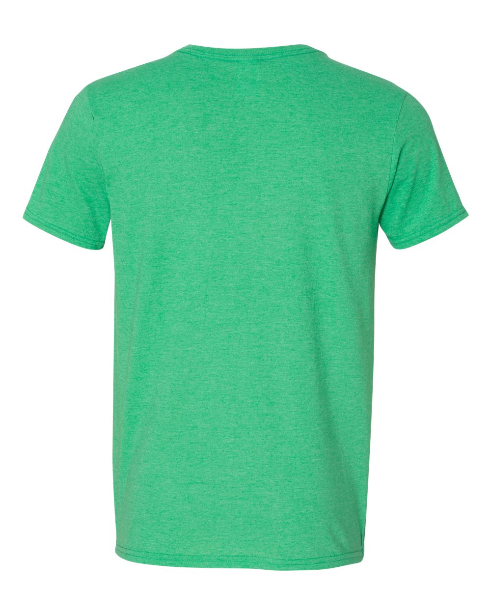 Gildan 64V00 Unisex Softstyle® V-Neck T-Shirt in Heather Irish Green, back