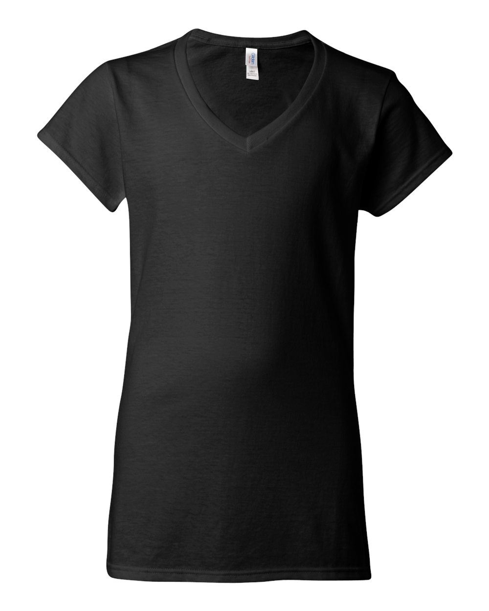 Gildan 64V00L Women's Softstyle® V-Neck T-Shirt in Black