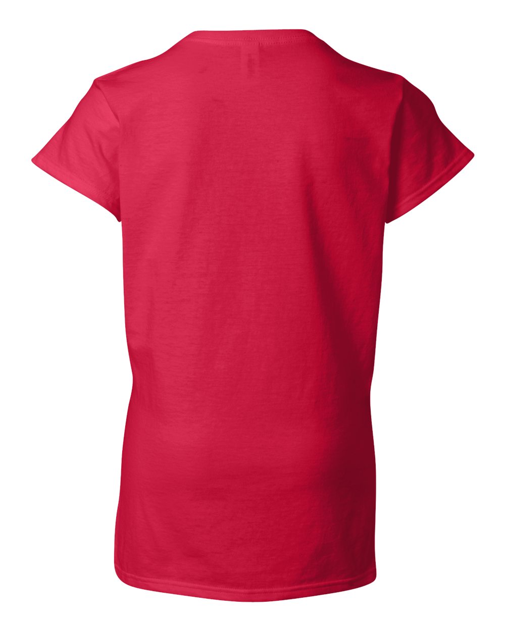 Gildan 64V00L Women's Softstyle® V-Neck T-Shirt in Cherry Red, back