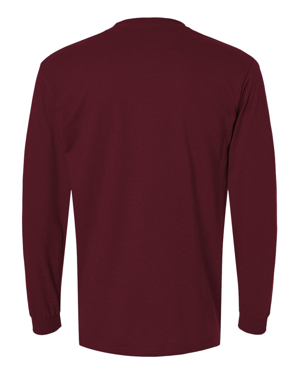 Gildan 8400 Unisex DryBlend® 50/50 Long Sleeve T-Shirt in Maroon, back