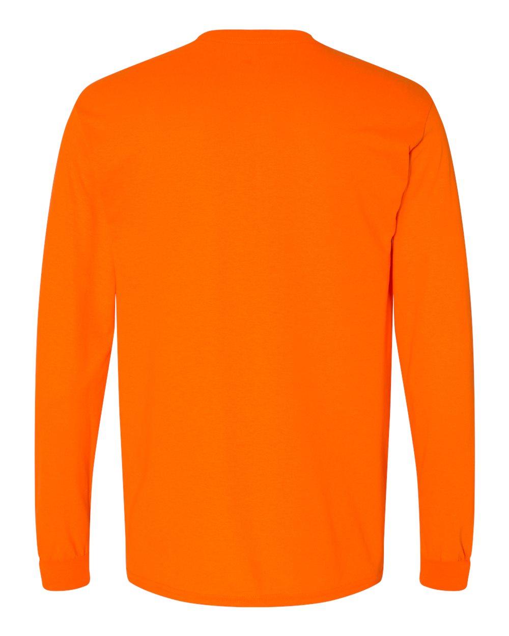 Gildan 8400 Unisex DryBlend® 50/50 Long Sleeve T-Shirt in Safety Orange, back