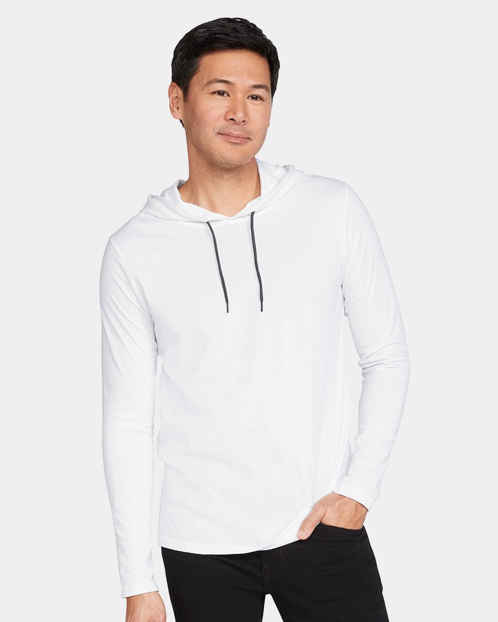 Gildan 987 Unisex Softstyle® Lightweight Hooded Long Sleeve T-Shirt