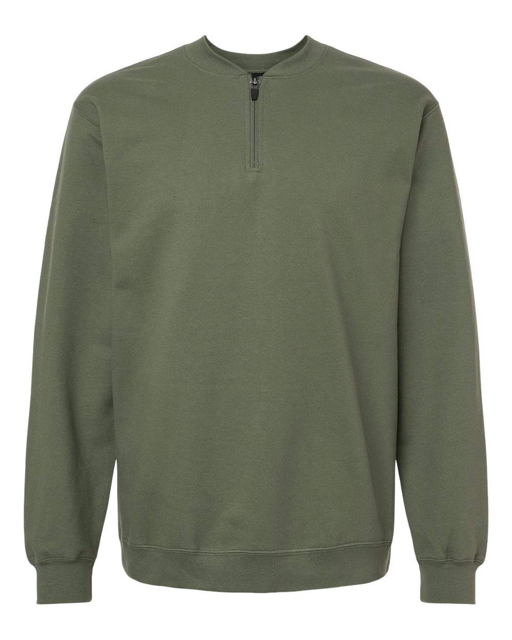 Gildan SF008 Unisex Softstyle® Midweight Quarter-Zip Sweatshirt in Military Green