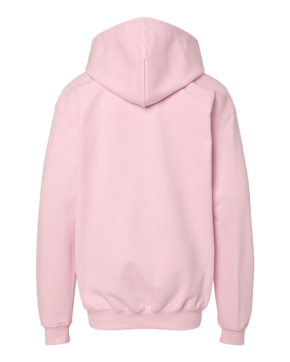 Gildan SF500B Youth Softstyle® Midweight Hooded Sweatshirt in Light Pink, back