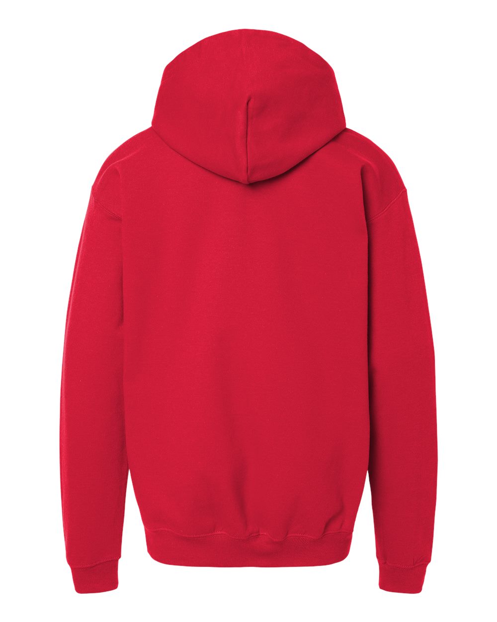 Gildan SF500B Youth Softstyle® Midweight Hooded Sweatshirt in Red, back