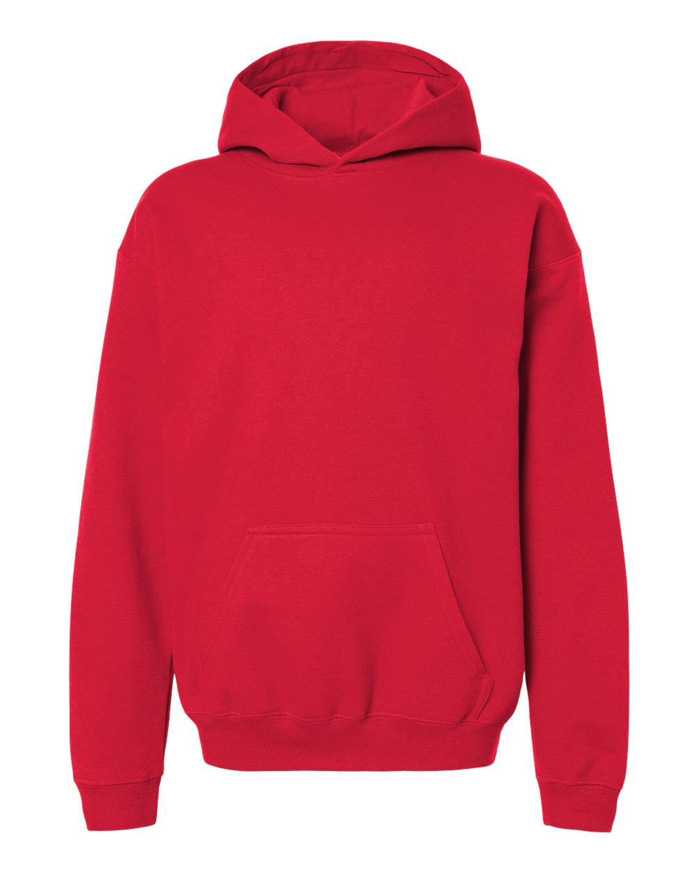 Gildan SF500B Youth Softstyle® Midweight Hooded Sweatshirt in Red