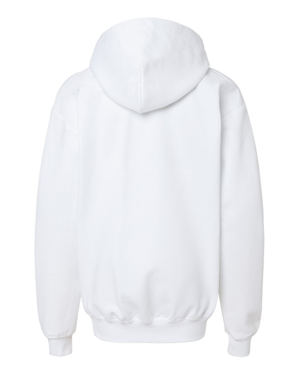 Gildan SF500B Youth Softstyle® Midweight Hooded Sweatshirt in White, back