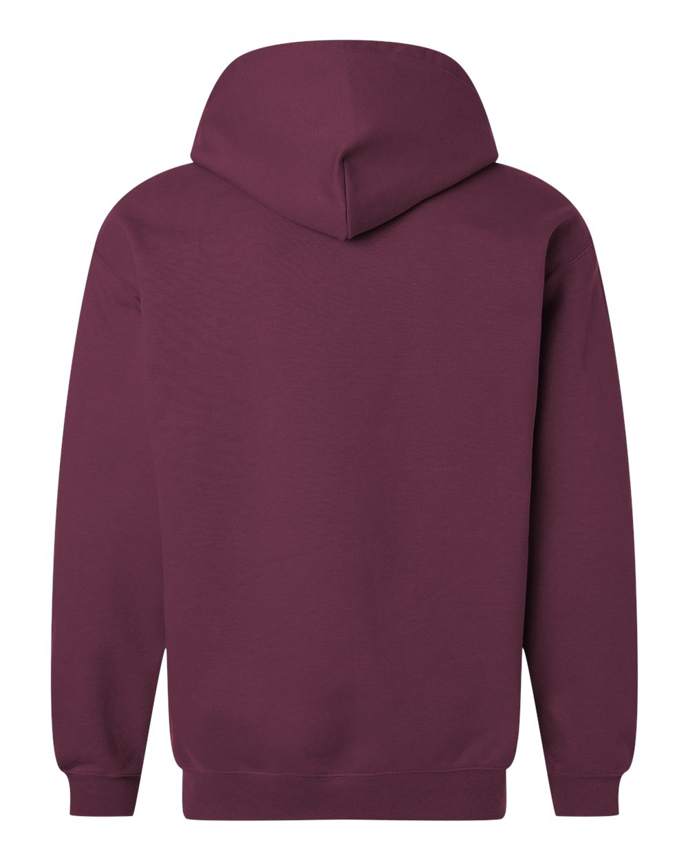 Gildan SF600 Unisex Softstyle® Midweight Full-Zip Hooded Sweatshirt in Maroon, back