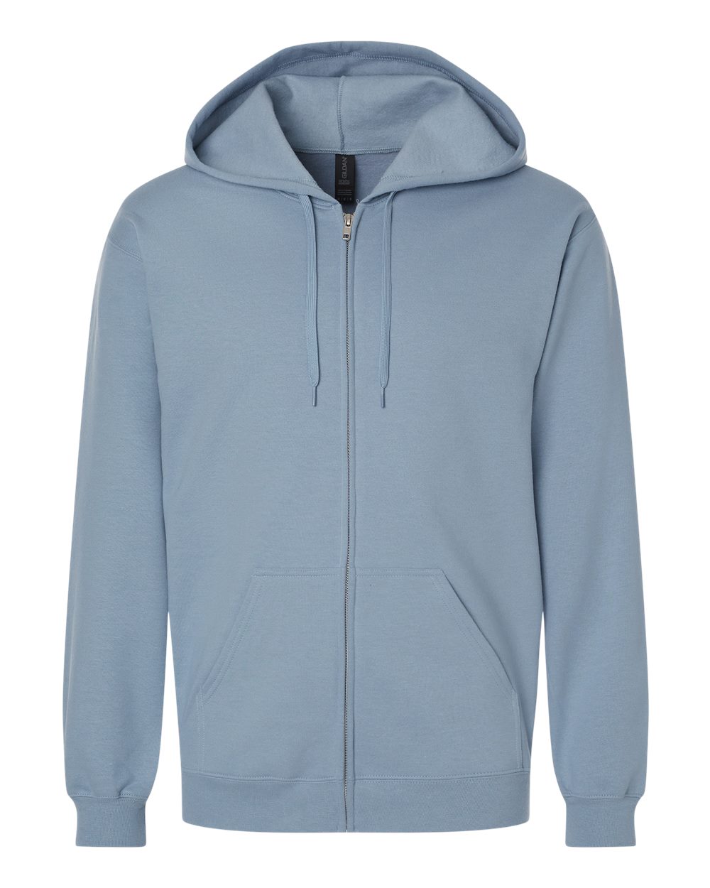 Gildan SF600 Unisex Softstyle® Midweight Full-Zip Hooded Sweatshirt in Stone Blue
