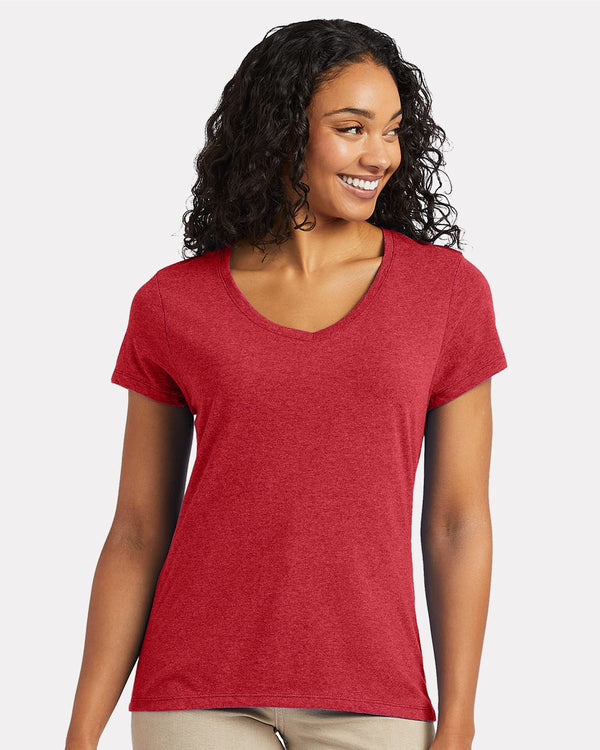 Hanes 42VT Women's Perfect-T Triblend V-Neck T-Shirt