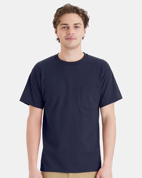 Hanes 5290P Unisex Essential-T Pocket T-Shirt