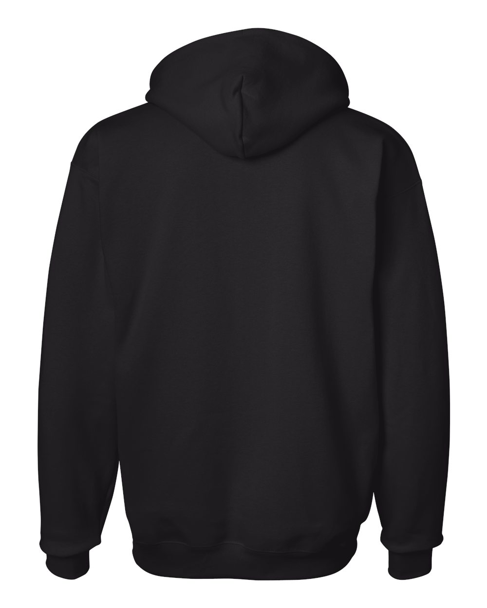 Hanes F170 Unisex Ultimate Cotton® Hooded Sweatshirt in Black, back