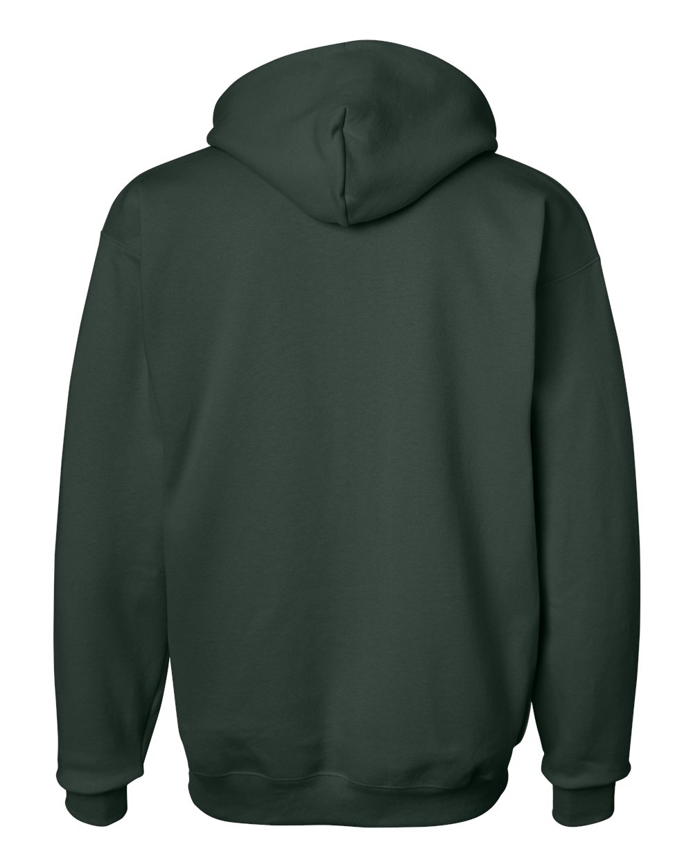 Hanes F170 Unisex Ultimate Cotton® Hooded Sweatshirt in Deep Forest, back