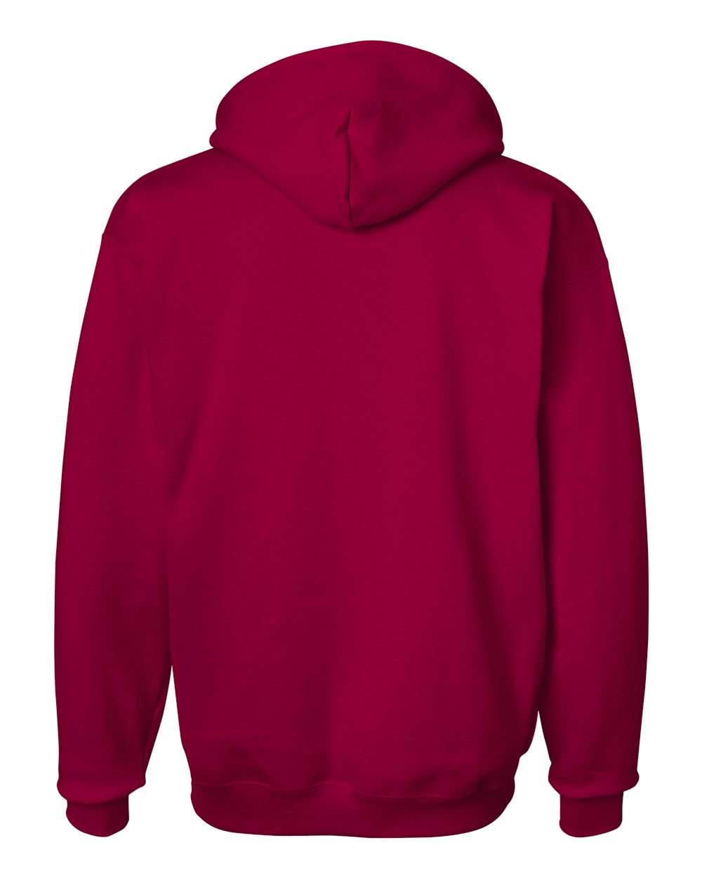 Hanes F170 Unisex Ultimate Cotton® Hooded Sweatshirt in Deep Red, back