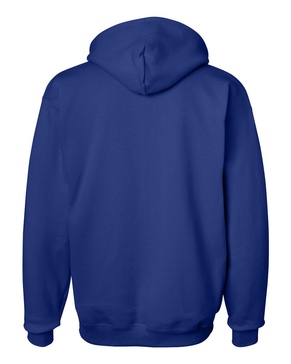 Hanes F170 Unisex Ultimate Cotton® Hooded Sweatshirt in Deep Royal, back