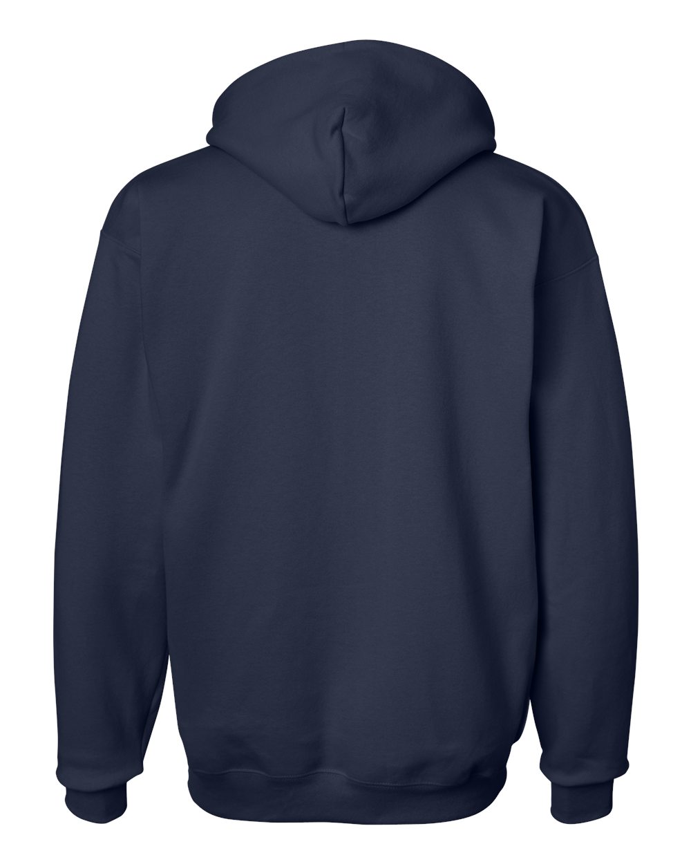 Hanes F170 Unisex Ultimate Cotton® Hooded Sweatshirt in Navy, back