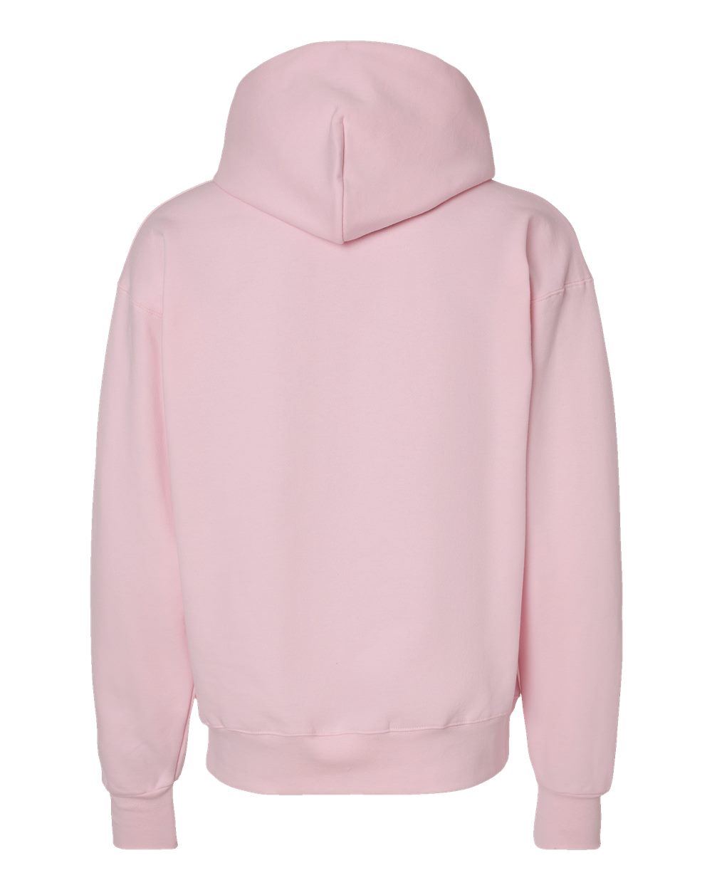 Hanes F170 Unisex Ultimate Cotton® Hooded Sweatshirt in Pale Pink, back