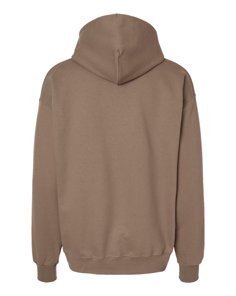Hanes F170 Unisex Ultimate Cotton® Hooded Sweatshirt in Pebble, back