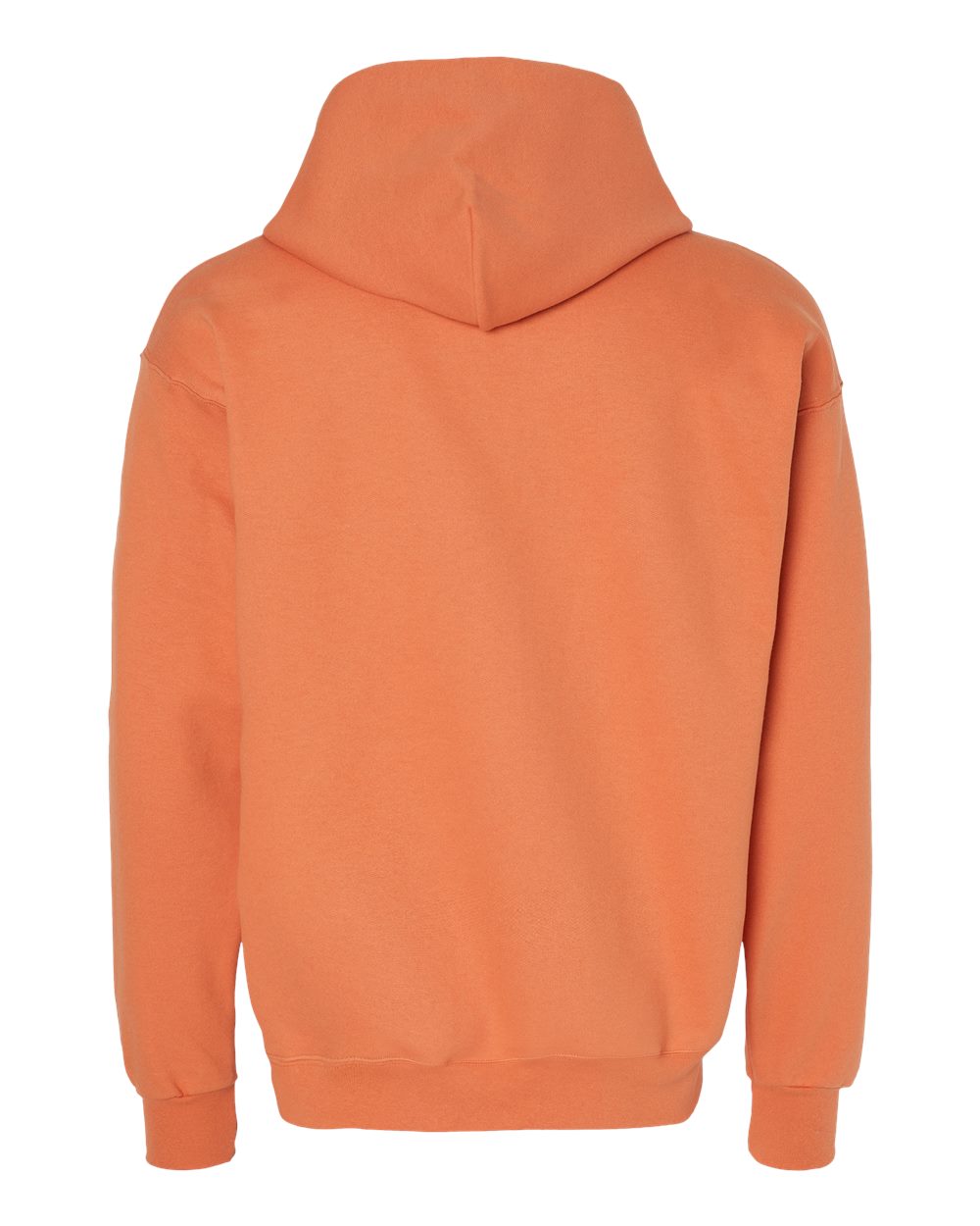 Hanes F170 Unisex Ultimate Cotton® Hooded Sweatshirt in Pumpkin, back