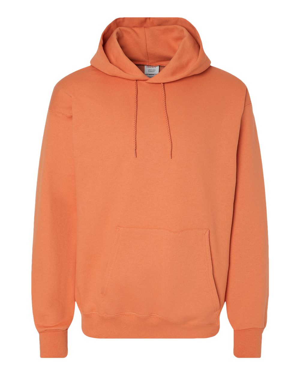 Hanes F170 Unisex Ultimate Cotton® Hooded Sweatshirt in Pumpkin