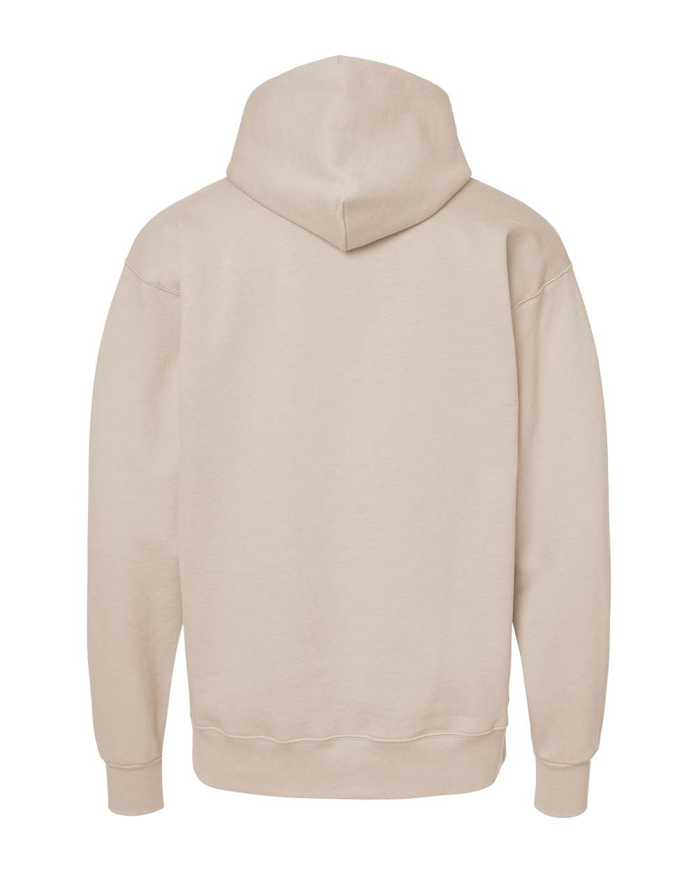 Hanes F170 Unisex Ultimate Cotton® Hooded Sweatshirt in Sand, back