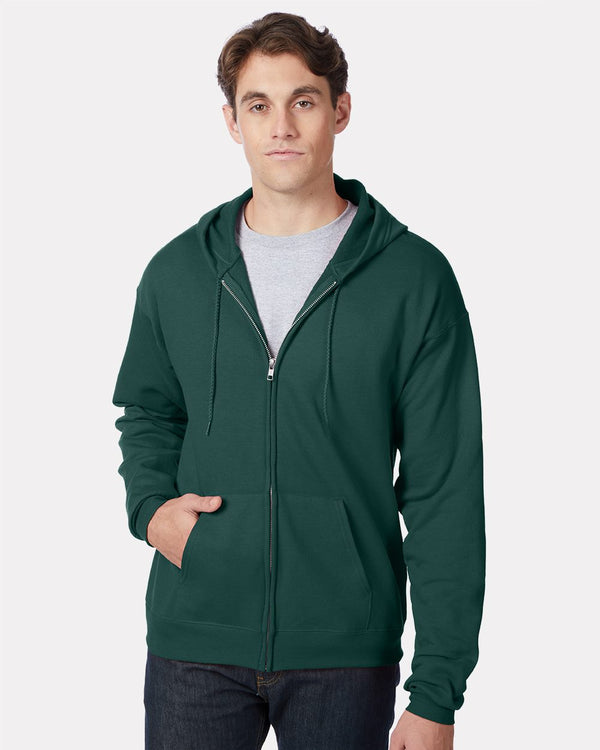 Hanes P180 Unisex EcoSmart® Full-Zip Hooded Sweatshirt