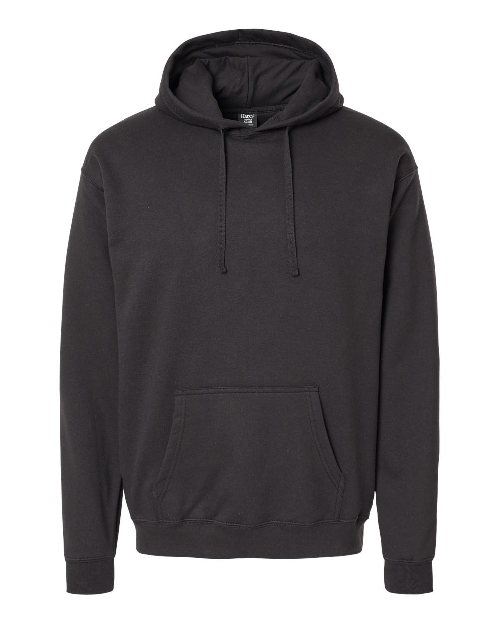 Hanes RS170 Unisex Perfect Sweats Hooded Sweatshirt in Black