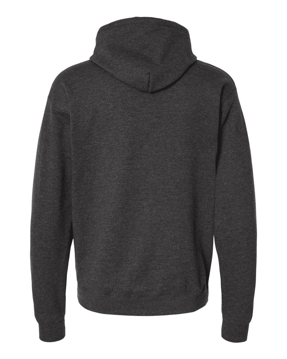 Hanes RS170 Unisex Perfect Sweats Hooded Sweatshirt in Charcoal Heather, back