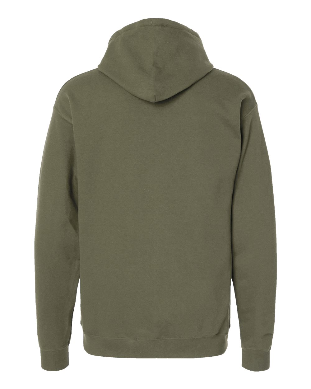 Hanes RS170 Unisex Perfect Sweats Hooded Sweatshirt in Fatigue Green, back