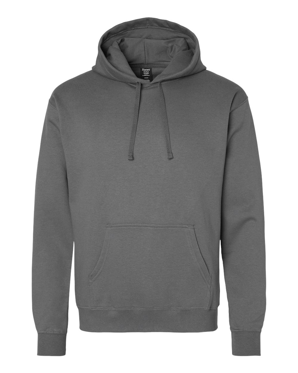 Hanes RS170 Unisex Perfect Sweats Hooded Sweatshirt in Smoke Grey