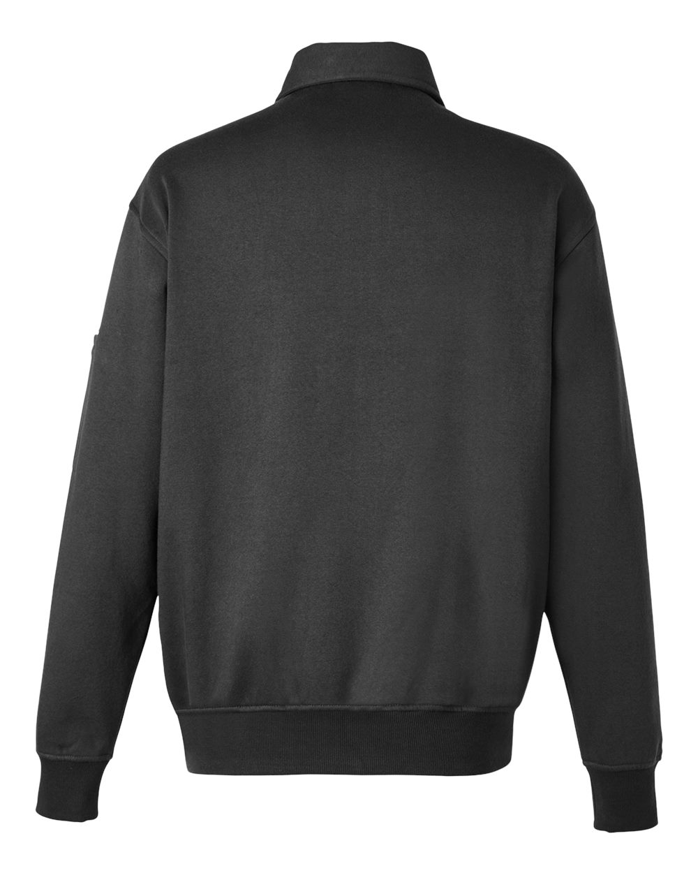 Harriton M712 Unisex ClimaBloc™ Heavyweight Tactical Quarter-Zip Pullover in Black, back