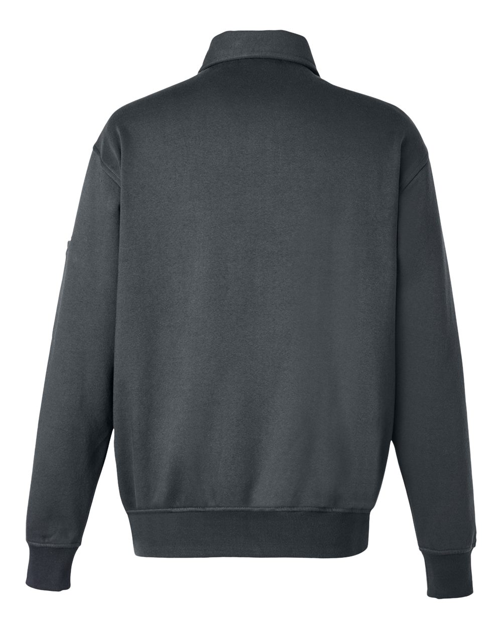 Harriton M712 Unisex ClimaBloc™ Heavyweight Tactical Quarter-Zip Pullover in Dark Charcoal, back