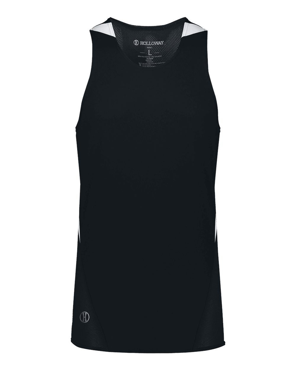 Holloway 221035 Unisex PR Max Track Jersey in Black/ White