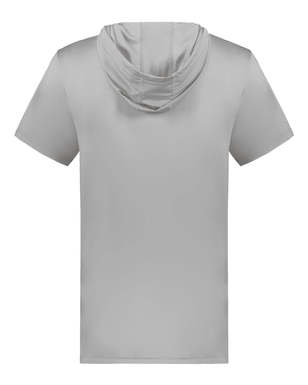 Holloway 222142 Men's Hooded T-Shirt Powered by Coolcore in Athletic Grey, back