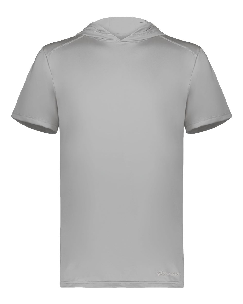 Holloway 222142 Men's Hooded T-Shirt Powered by Coolcore in Athletic Grey