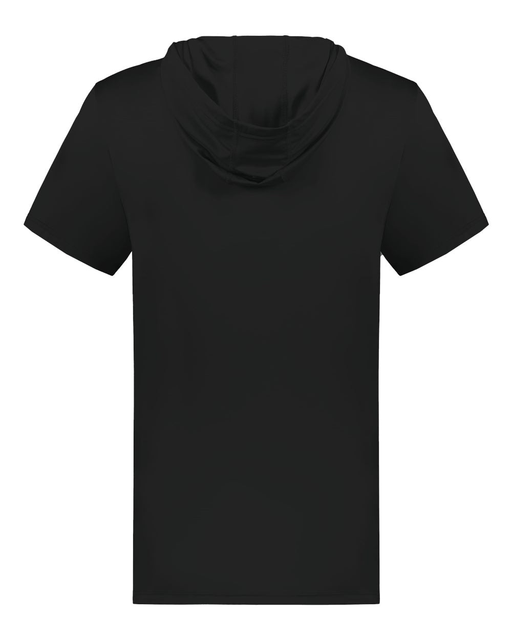 Holloway 222142 Men's Hooded T-Shirt Powered by Coolcore in Black, back