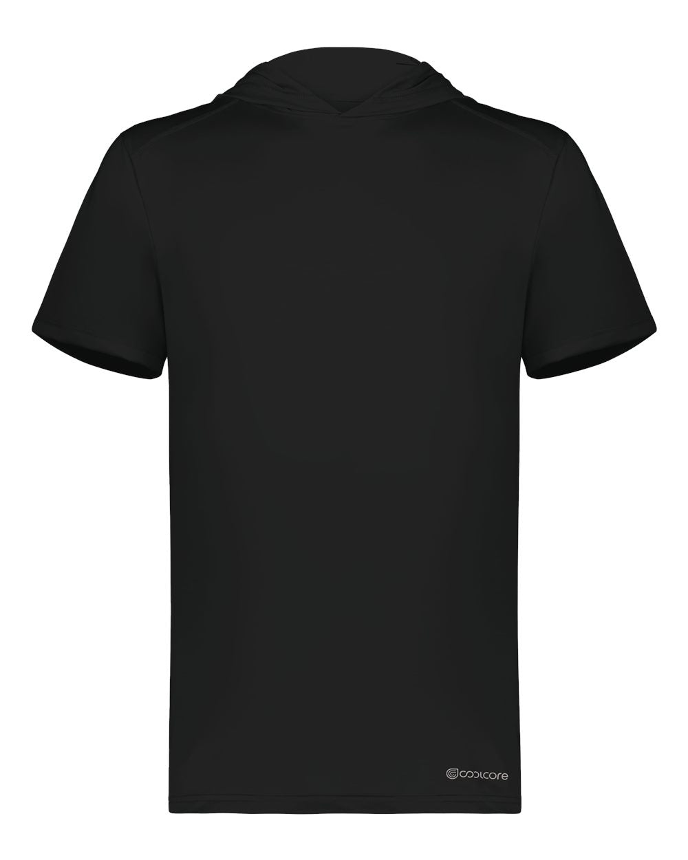 Holloway 222142 Men's Hooded T-Shirt Powered by Coolcore in Black
