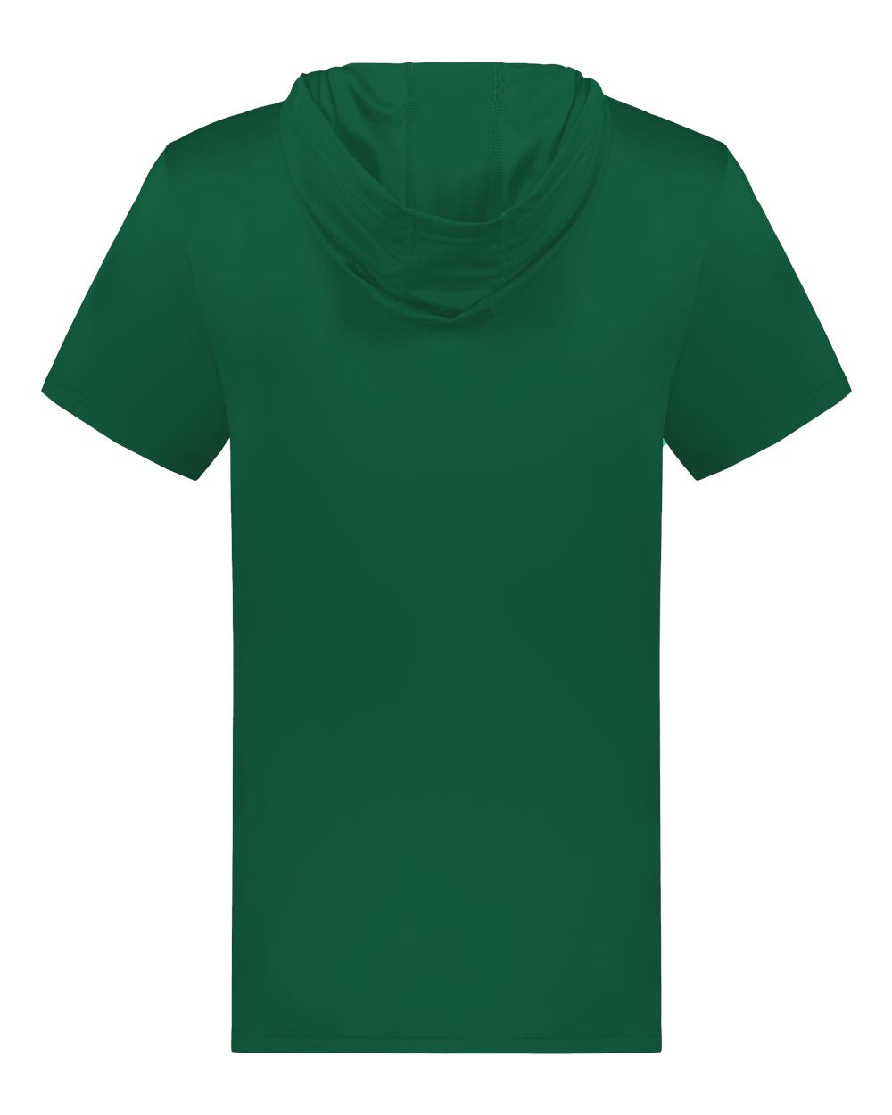 Holloway 222142 Men's Hooded T-Shirt Powered by Coolcore in Dark Green, back