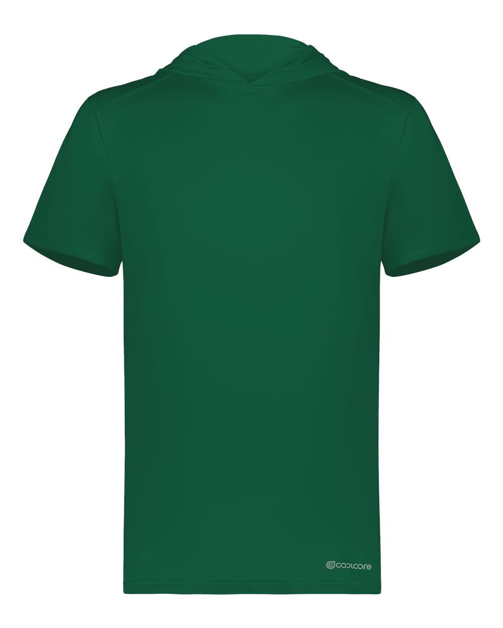Holloway 222142 Men's Hooded T-Shirt Powered by Coolcore in Dark Green