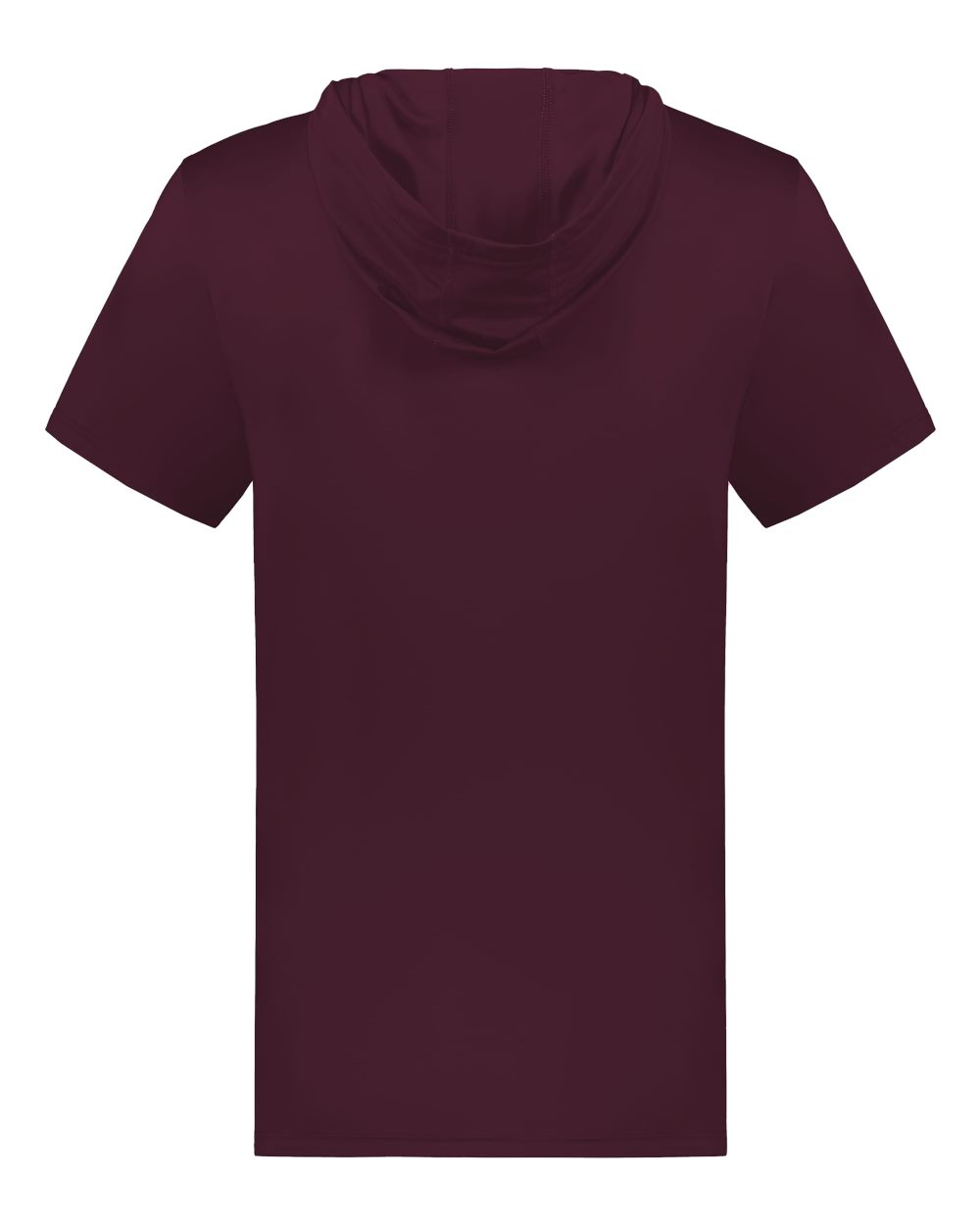 Holloway 222142 Men's Hooded T-Shirt Powered by Coolcore in HMaroon, back